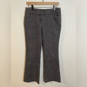 Y2K Speak 2 Me Gray Boot Cut Flare Cotton Blend Pants Size 7 Juniors Low Rise